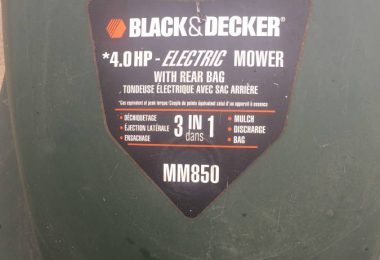 Black and Decker 4.0HP MM850 Electric Lawn Mower For Sale - RonMowers