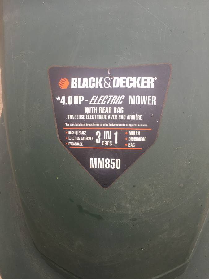 Black and Decker 4.0HP MM850 Electric Lawn Mower For Sale 5 Black and Decker 4.0HP MM850 Electric Lawn Mower For Sale
