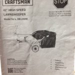 Craftsman Lawn Sweeper 3 150x150 Used Craftsman 42 High Speed Lawn Sweeper