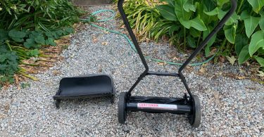 Craftsman USA Made Push Lawnmower 375x195 Used Craftsman 18 Reel Mower with Bag No gas required