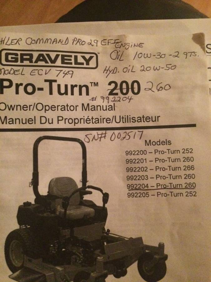 Gravely Pro turn 260 2 Gravely Pro Turn 260 992204 Commercial Zero Turn Mower