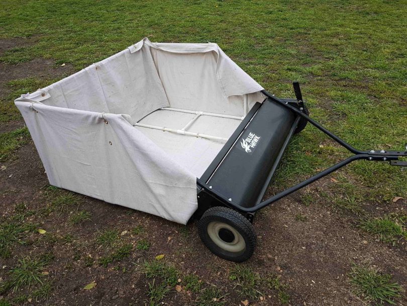 Blue Hawk sweeper 2 810x608 Used Blue Hawk 42 in Tow Behind Lawn Sweeper