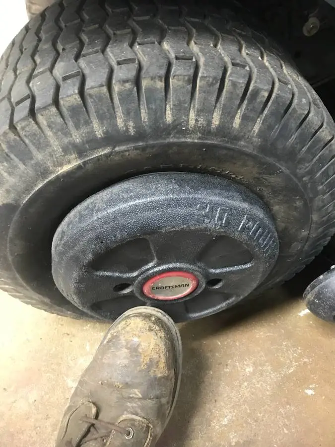 Image of Wheel weights for Craftsman riding mower