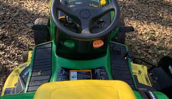 Deere LX280 08 337x195 John Deere LX 280 Riding Lawn with dual bagger for sale
