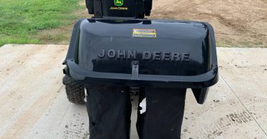 John Deere x744 1 375x195 2008 John Deere x744 lawn mower with power flow bagger