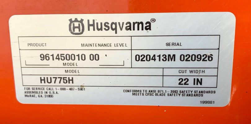Husqvarna HU775H 5 810x400 22 in Husqvarna 175cc Self Propelled Lawn Mower