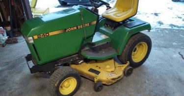 John Deere 240 3 375x195 Used John Deere 240 lawn mower with blower
