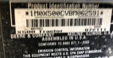 2011 John Deere X500 07 375x195 2011 John Deere x500 Riding Lawn Mower for Sale
