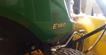 2019 John Deere E1803 375x195 Used John Deere E180 Riding Lawn Mower with Snowblower