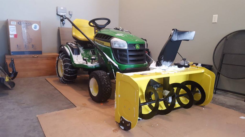 Used John Deere E180 Riding Lawn Mower with Snowblower RonMowers