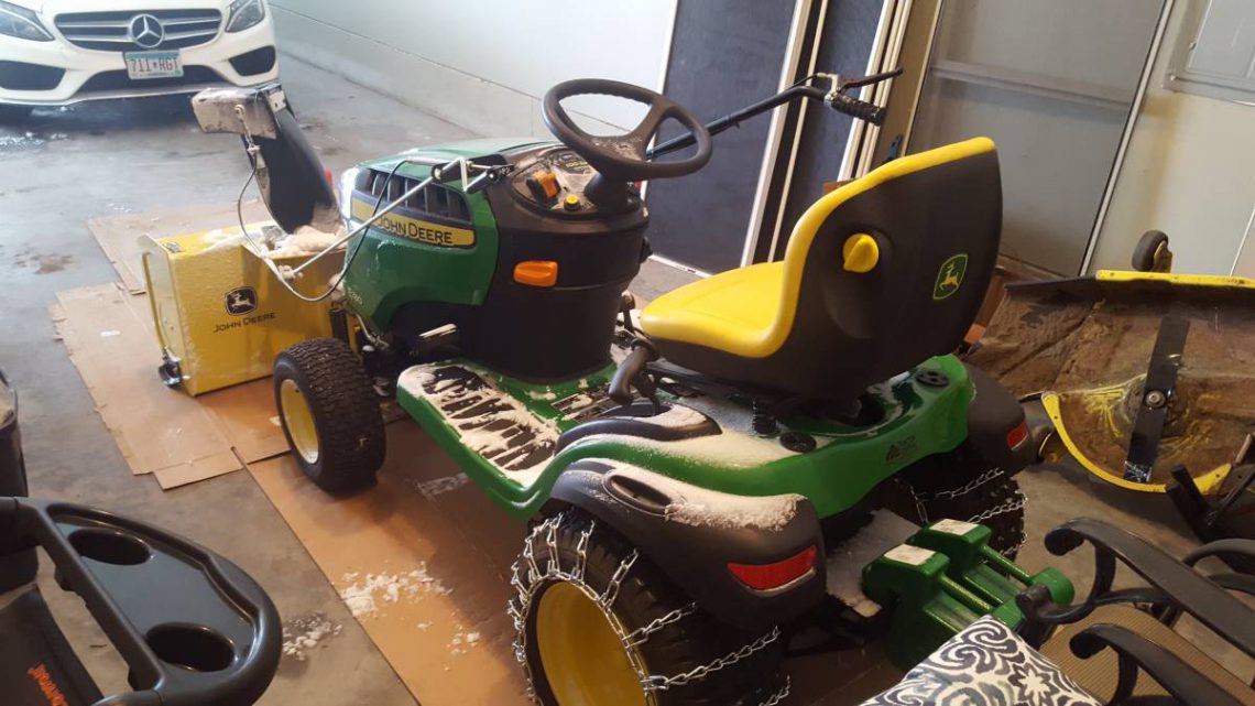 Used John Deere E180 Riding Lawn Mower with Snowblower RonMowers