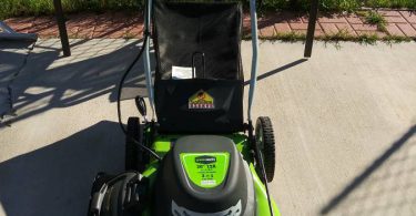 Greenworks 20 Inch 1 375x195 Like New Greenworks 20 Inch Electric Corded Lawn Mower