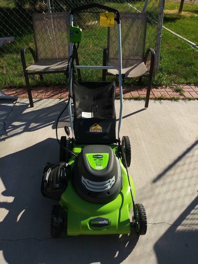 Greenworks 20 Inch 1 Like New Greenworks 20 Inch Electric Corded Lawn Mower