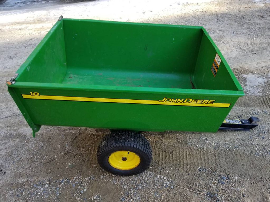Used John Deere's 18 cu. ft. steel utility cart trailer RonMowers