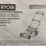 RYOBI RY40108 Lawn Mower 04 150x150 Used RYOBI 40 Volt Lawn Mower with Battery Charger