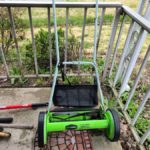 Greenworks 16 inch Reel Mower 3 150x150 Like new Greenworks 16 inch Reel Mower with bag to catch grass