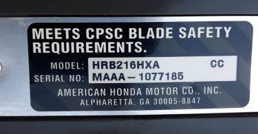 Honda Harmony HRB216 hydrostatic 4 375x195 Used Honda Harmony HRB216HXA hydrostatic lawn mower for Sale