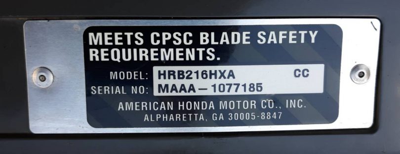 Honda Harmony HRB216 hydrostatic 4 810x313 Used Honda Harmony HRB216HXA hydrostatic lawn mower for Sale