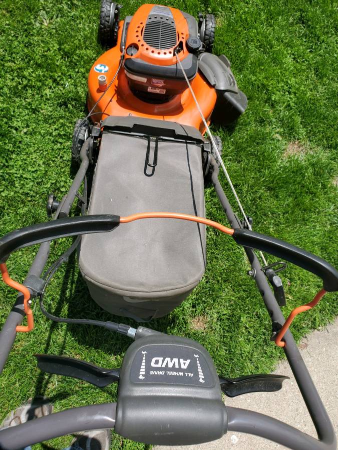 Husqvarna AWD Self propelled Gas Lawn Mower and bagger 1 Husqvarna AWD Self propelled Gas Lawn Mower and bagger