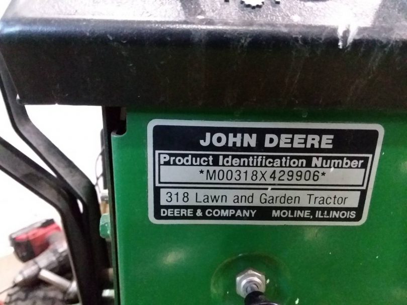 John Deere 318 riding lawn mower 11 810x608 John Deere 318 Mower Ready for the season