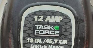 Used Task Force 12 Amp 18 inch cut electric lawn mower 3 375x195 Used Task Force 12 Amp 18 inch cut electric lawn mower