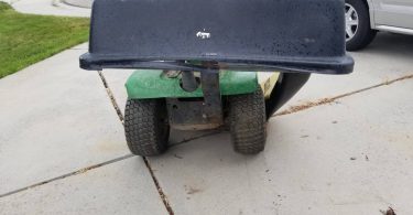 used John Deere 111 375x195 Vintage John Deere 111 38 inch riding lawn mower for sale