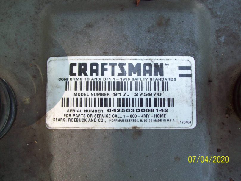 CRAFTSMAN GT5000 50 inch 7 810x608 2003 GT5000 Craftsman 50 inch deck riding lawn mower