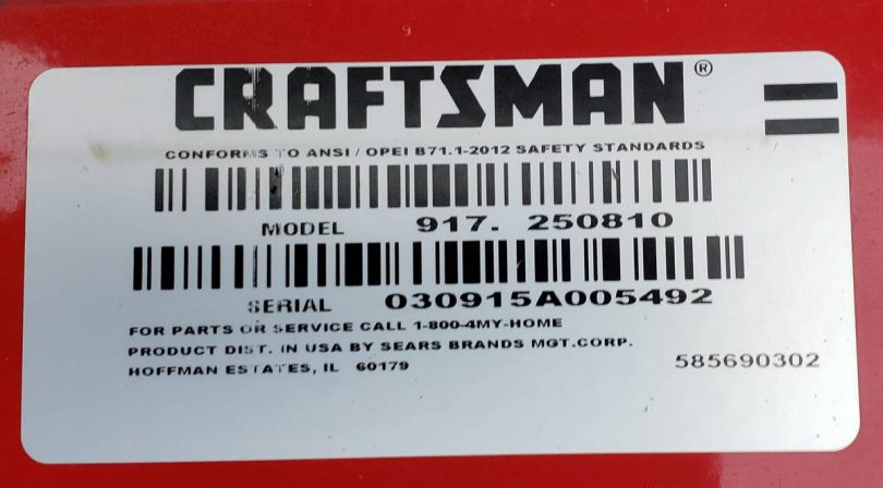Craftsman T2200 Riding Lawn Mower 09 810x448 2015 Craftsman T2200 riding lawn mower with 2 bag for sale