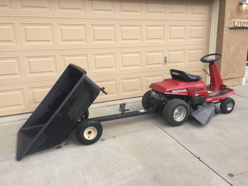 Honda HT R 3009 Riding Lawn Mower. 3 810x608 Used Honda HTR 3009 Riding Lawn Mower with Dump Trailer for Sale