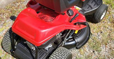 Troy Bilt TB 30 riding Lawn Mower 02 375x195 Troy Bilt 30 inch 6 Speed Riding Lawn Mower TB30 Like New