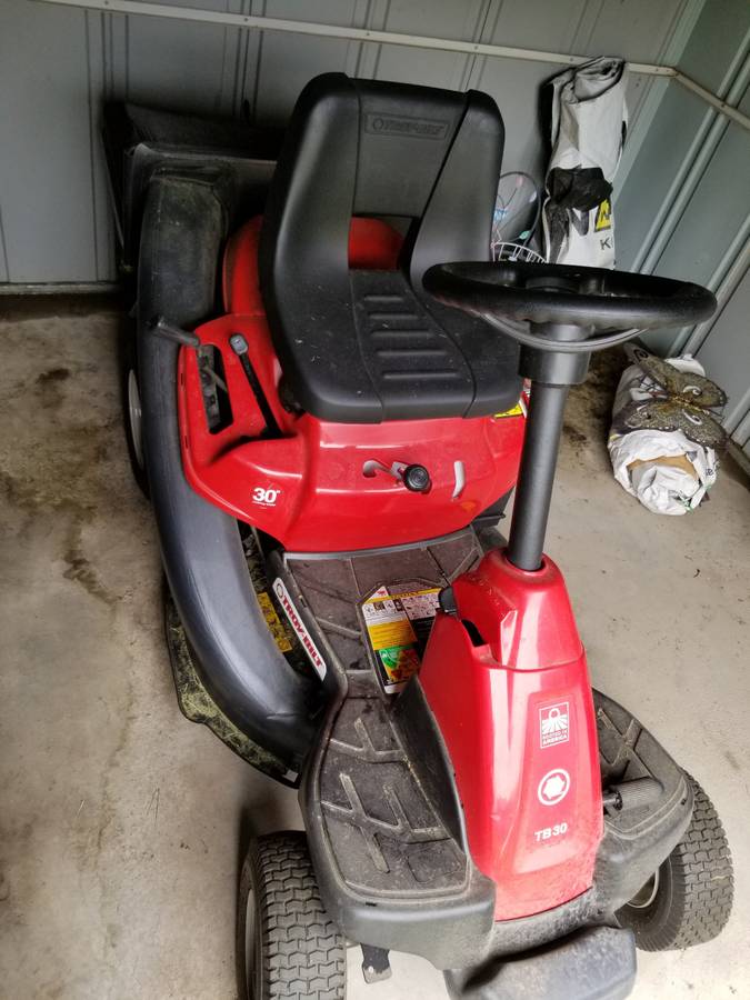 Troy Bilt TB30 Riding Lawn Mower with double bagger 4 2019 Troy Bilt TB30 R Riding Lawn Mower with double bagger
