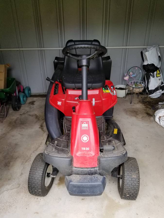 Troy Bilt TB30 Riding Lawn Mower with double bagger 6 2019 Troy Bilt TB30 R Riding Lawn Mower with double bagger