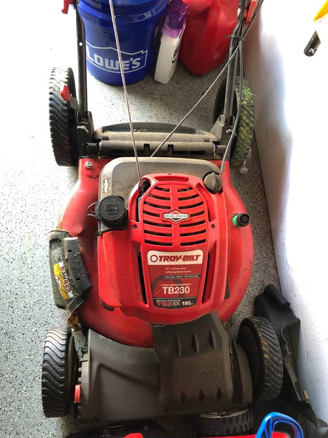 Troy bilt push top mower 190cc