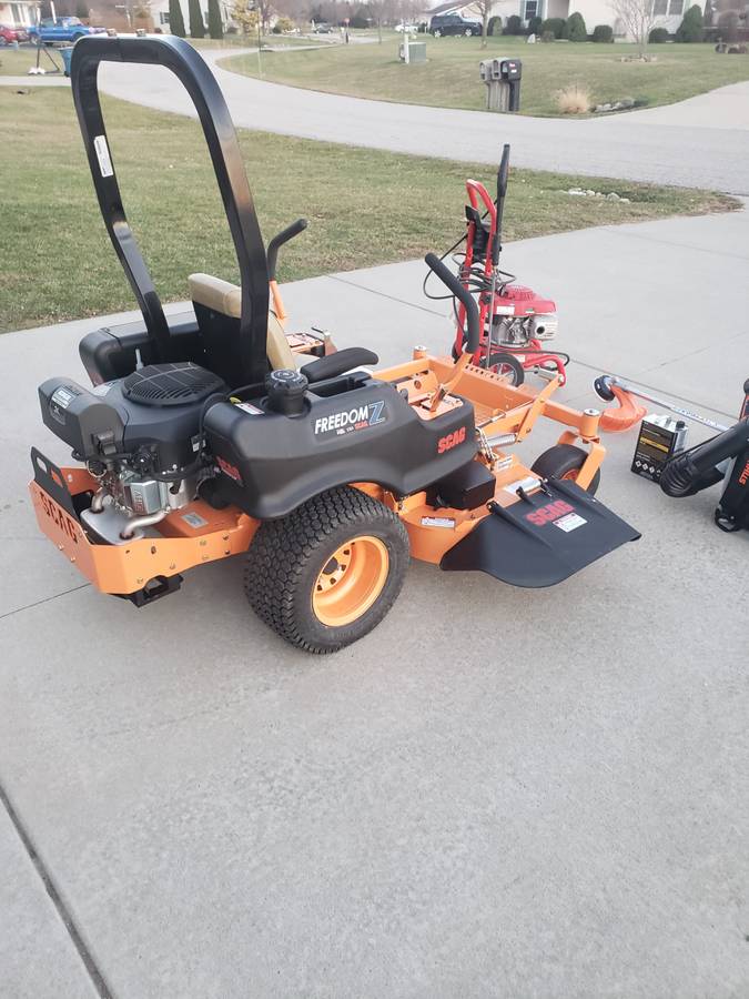00z0z dn7ERmIBkQ4 0t20CI 1200x900 2019 Scag SFZ52 24KT Riding Mower and sthil lawn equipment   $5,250