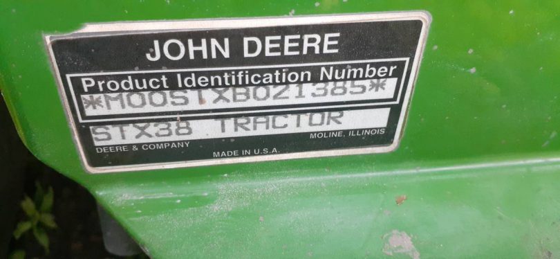 00R0R h6RKzb4DFc0z 0CI0hT 1200x900 810x374 John Deere STX38 Riding Mower for Sale