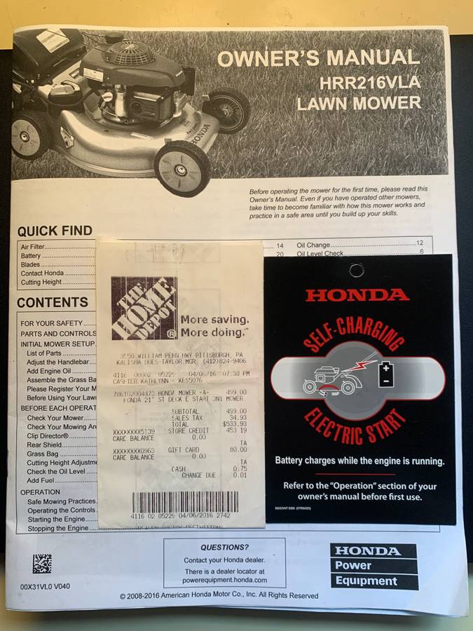 00000 2horCddYQepz 0t20CI 1200x900 Honda HRR216VLA Walk Behind Gas Lawn Mower for Sale