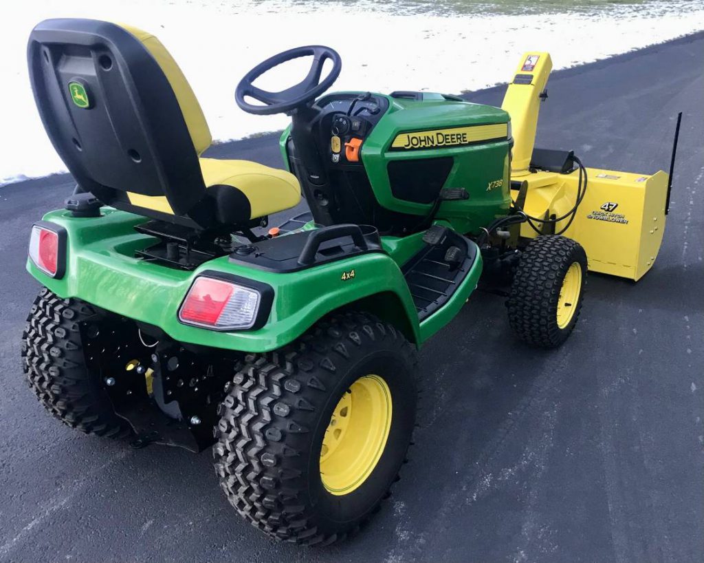 John Deer X738 HST 4X4 Signature Series Lawn and Garden Tractor 54” Mid Mount Mower RonMowers