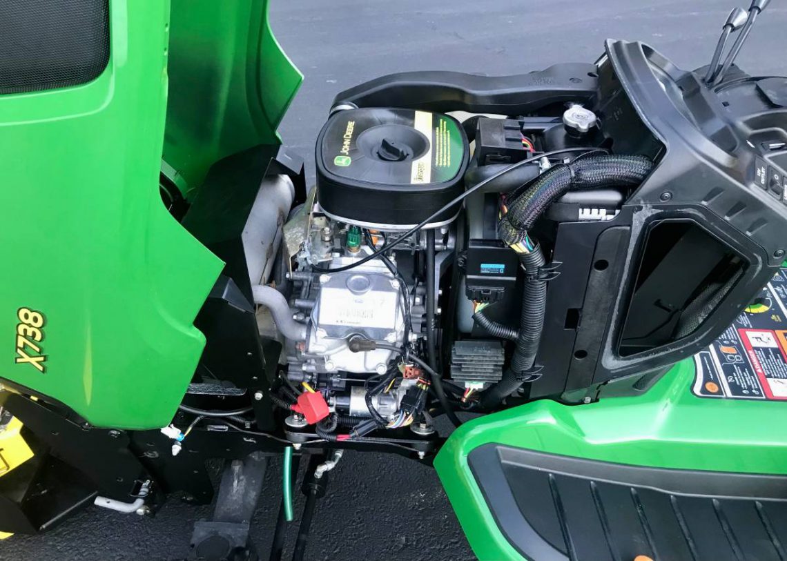 John Deer X738 HST 4X4 Signature Series Lawn and Garden Tractor 54” Mid Mount Mower RonMowers