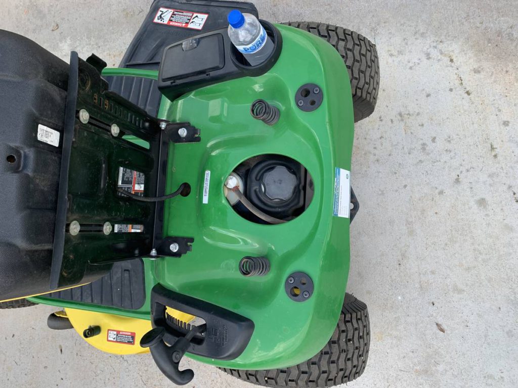 Very low hours 2018 John Deere e120 riding mower for sale - RonMowers