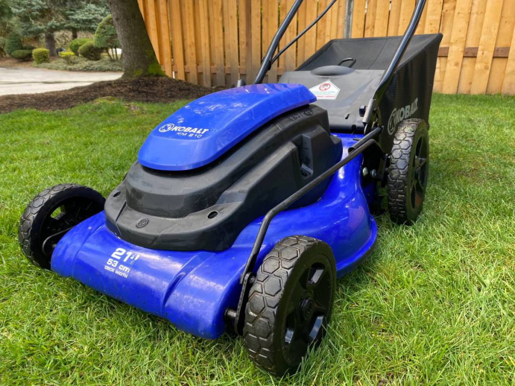 Kobalt KM210 21" Corded Electric Lawn Mower with Rear Bag RonMowers
