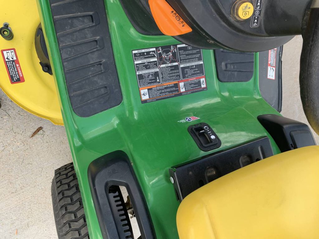 Very low hours 2018 John Deere e120 riding mower for sale - RonMowers