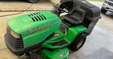 00d0d 32y55yeXjAc 0CI0t2 1200x900 375x195 John Deere Sabre 42” Riding Lawn Mower with Bagger For Sale