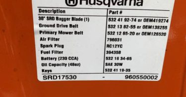 01313 1CtI8zxe97Q 0oo0ww 1200x900 375x195 2013 Husqvarna SRD17530 (30) 17.5HP Riding Mower for sale