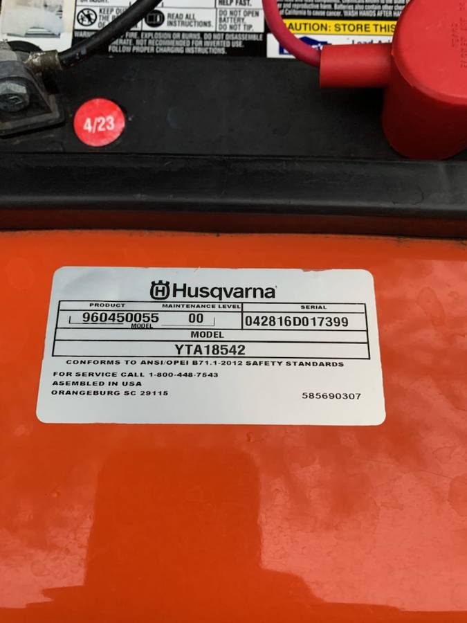 Husqvarna YTA18542 Riding Lawn Mower for Sale in Very good condition 00z0z aOKgk3Qcu1z 0co0gw 1200x900 Husqvarna YTA18542 Riding Lawn Mower for Sale in Very good condition
