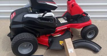 01010 72N6Z0e7D1Z 0bC0fu 1200x900 375x195 CRAFTSMAN CMCRM233301 Battery Powered Mini Riding Mower 30 in Lithium Ion Electric Riding Lawn Mower