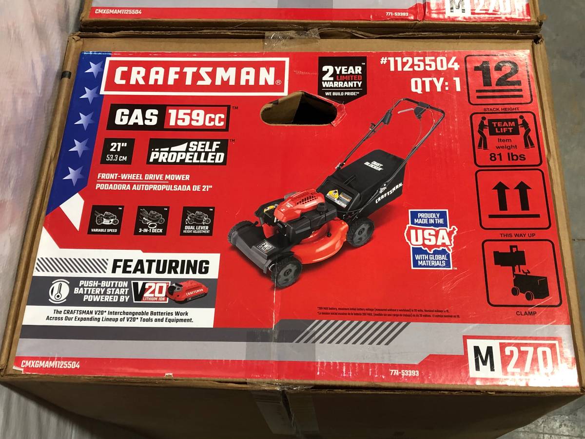 CRAFTSMAN M270 159 cc 21 in Gas Self propelled Lawn Mowers for sale 01717 7dJ9T5Mw2Mk 0CI0t2 1200x900 CRAFTSMAN M270 159 cc 21 in Gas Self propelled Lawn Mowers for sale