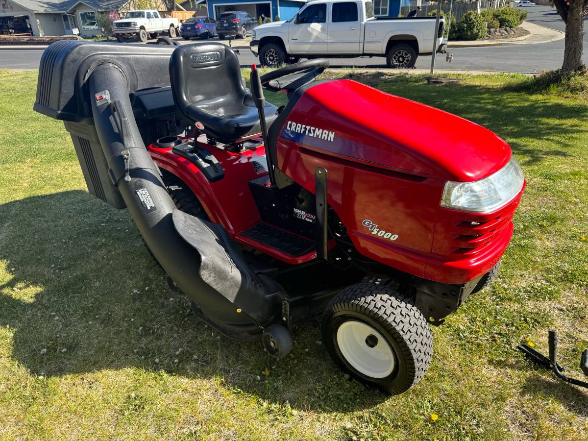 Used Craftsman GT 5000 Riding Lawn Mower With Triple Bagger And 48 Inch Snow Plow 00707 5SKtrsOsQdW 0CI0t2 1200x900 Used Craftsman GT 5000 Riding Lawn Mower With Triple Bagger And 48 Inch Snow Plow