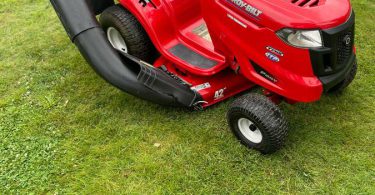 00S0S fMxawzcxd5m 0t20CI 1200x900 375x195 Used Troy Bilt Pony 42” Riding Lawn Mower with Dual Bagger for Sale
