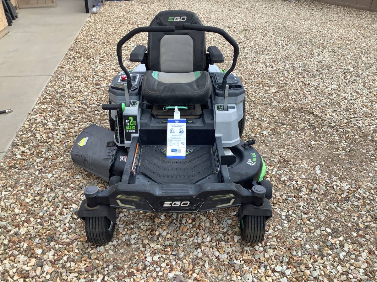 Used EGO ZT 4200L 56 volt lithium ion electric zero turn mower 00A0A kuzWFxRYEhv 0CI0t2 1200x900 Used EGO ZT 4200L 56 volt lithium ion electric zero turn mower