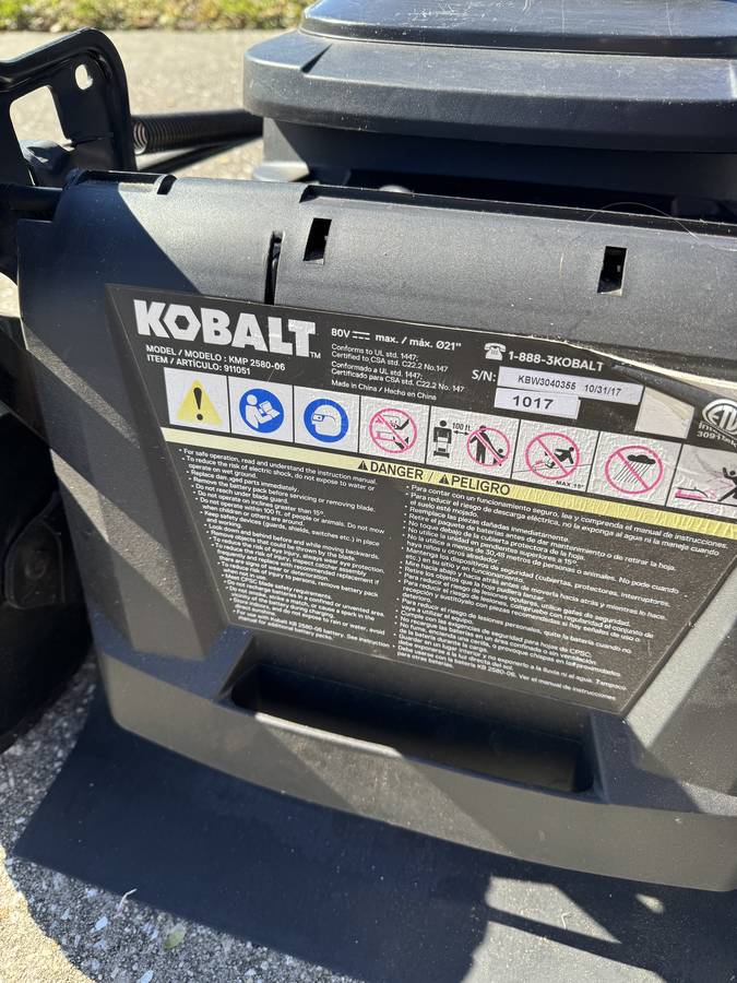 Used Kobalt Brushless 21 Inch 80 V Electric Lawn Mower for Sale 00t0t 8Yt3xNYA2mx 1761u8 1200x900 Used Kobalt Brushless 21 Inch 80 V Electric Lawn Mower for Sale